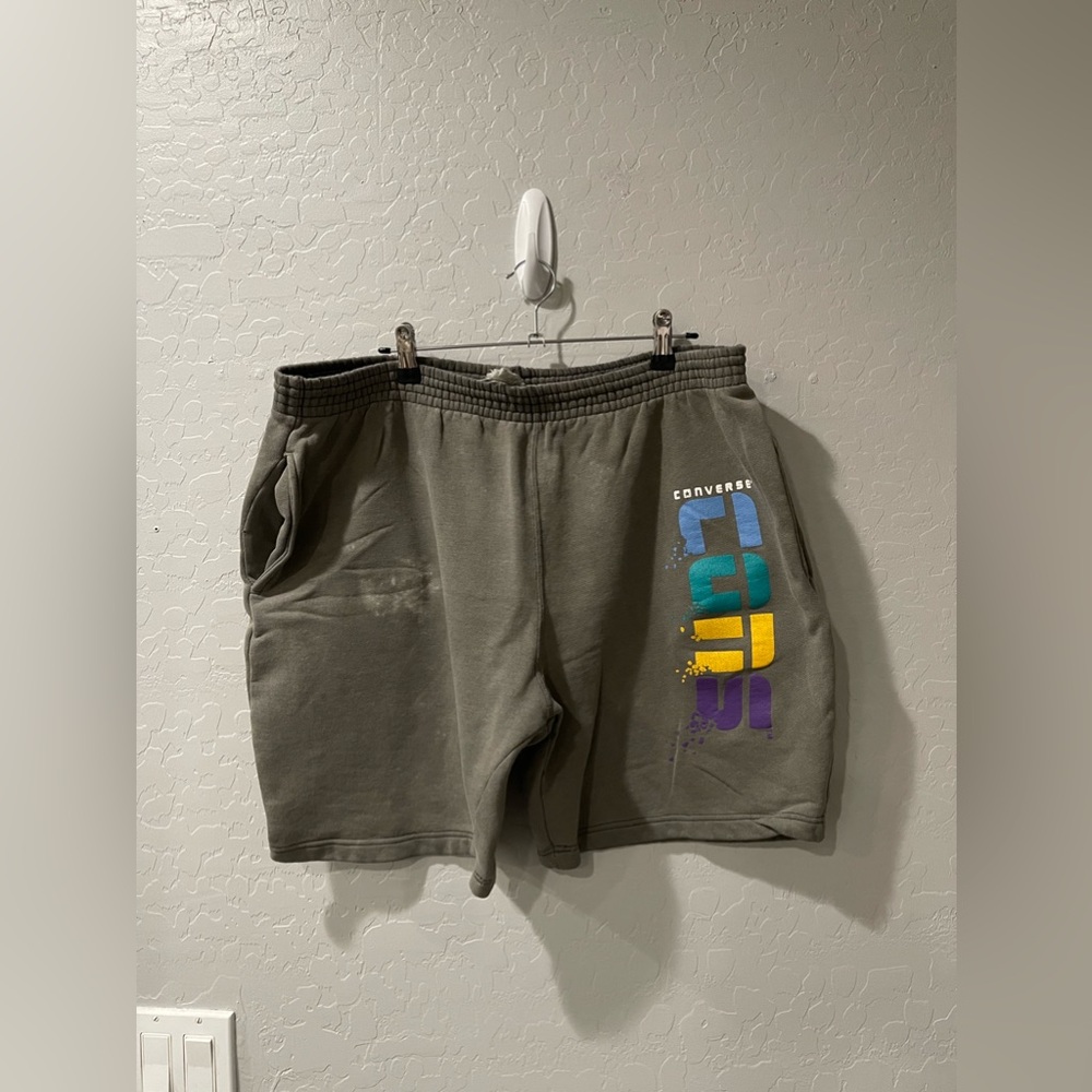 Vintage Converse‎ CONS Puff Print Grunge Fleece Shorts Large